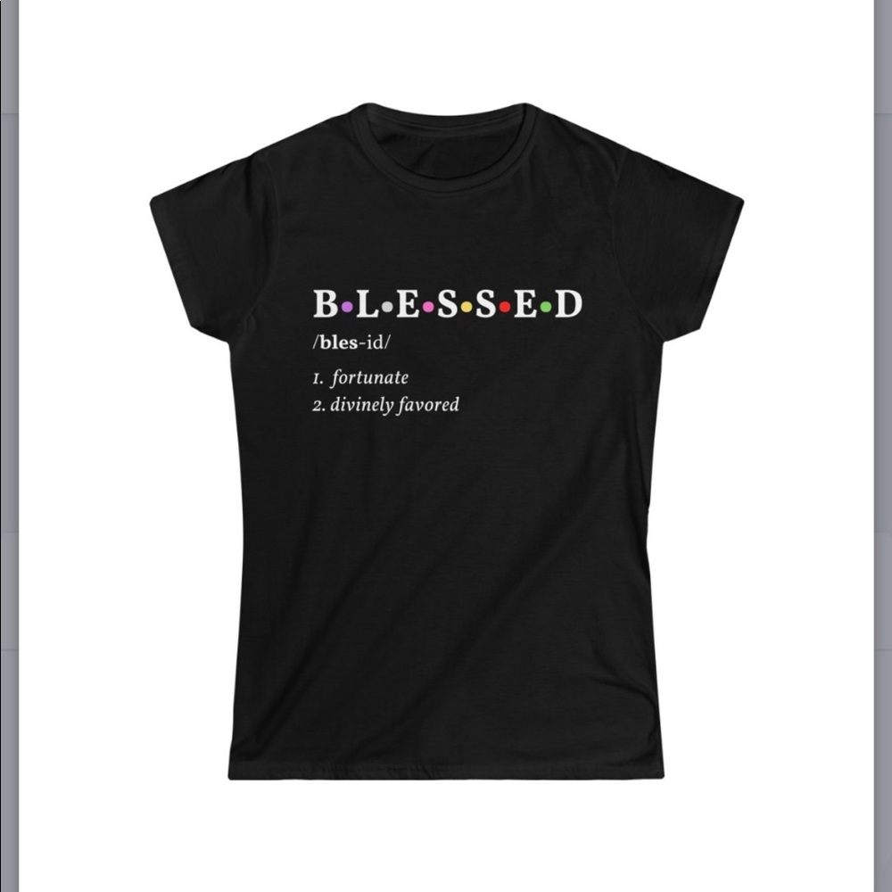 BLESSED T-shirt in black or white